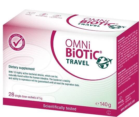 OMNI BIOTIC TRAVEL when encountering pathogens near and far x 28 sach