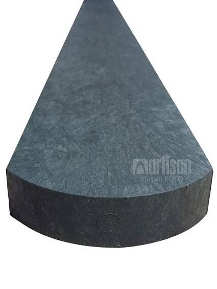 Plastové plotovky Transform půlkulaté 78x21x1200, šedé - recyklát - ARTISAN OUTLET STRAKY AO21 - 16 ks