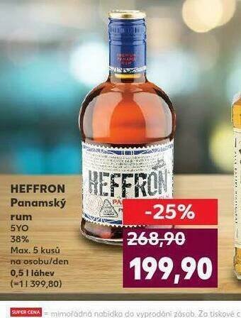 Kaufland Heffron panamský rum nabídka