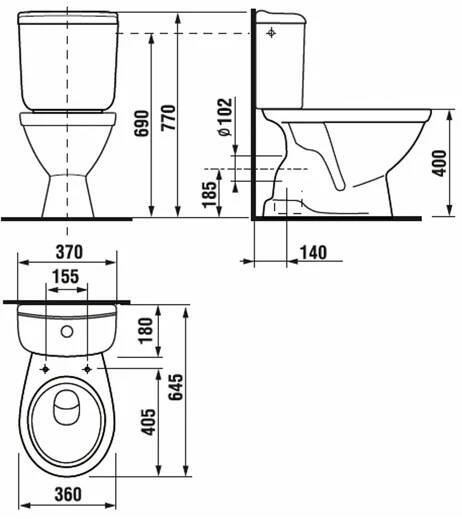 WC kombi UNI H8241790007873 se spodním odpadem Kód výrobce WC_KOM_JIKA_LYRA_SO