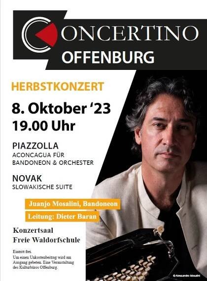 Concertino am Sonntag, 8. Oktober 2023 um 19.00 Uhr – Waldorfschule Offenburg