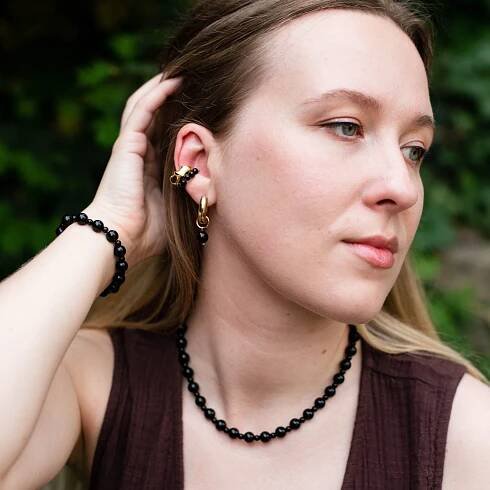 Ear cuff z achátu