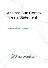 thesis statement on gun violence