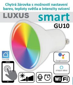 Žárovka chytrá Luxus GU10, 5 W, RGB 89 Kč