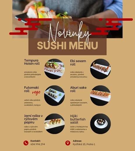Novinky v sushi nabídce
