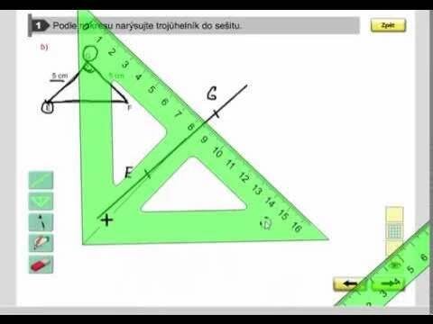 Rýsování (konstrukce pravoúhlého trojúhelníku), Geometrie pro 4.ročník, str. 44, cv. 1