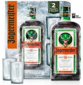Jägermeister 0,7l 35% + 2 skleničky