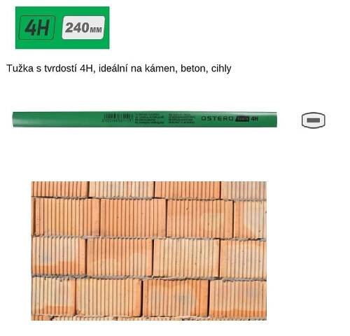 Stavební tužka 240mm,2