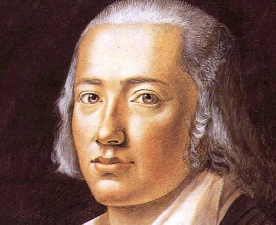 a painting of a man with white hair