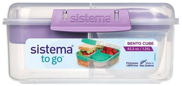 Sistema TO GO Tříkomorová krabička s nádobou na jogurt 1,25 l fialová - Heureka.cz