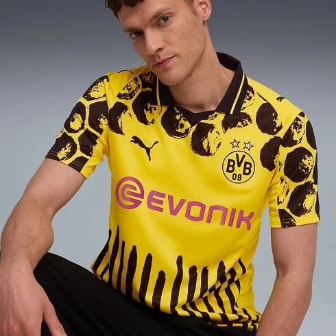 KIDSUPER x BORUSSIA DORTMUND Jersey Men, Faster Yellow-PUMA Black, large