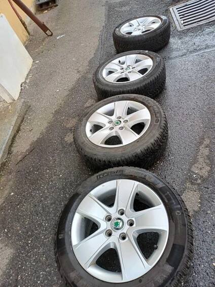 4x 16 ALU KOLA a ZIMNÍ PNEU MICHELIN ALPIN - ŠKODA OCTAVIA II. - Kola a disky pro osobní vozidla