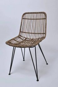 RATANOVÝ NÁBYTEK | Ratanová židle CHARLOTE kubu grey | Ratanový a bambusový nábytek, zahradní nábytek z umělého ratanu