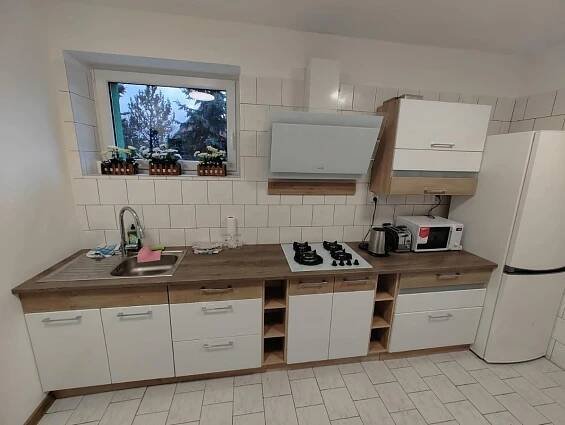 Kuchyň nebo kuchyňský kout v ubytování Pension Pod Lipou