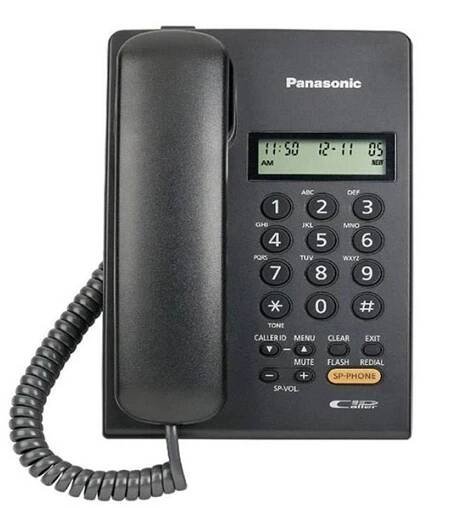 گوشی تلفن رومیزی پاناسونیک مدل Panasonic-KX-TSC62 | مشکی