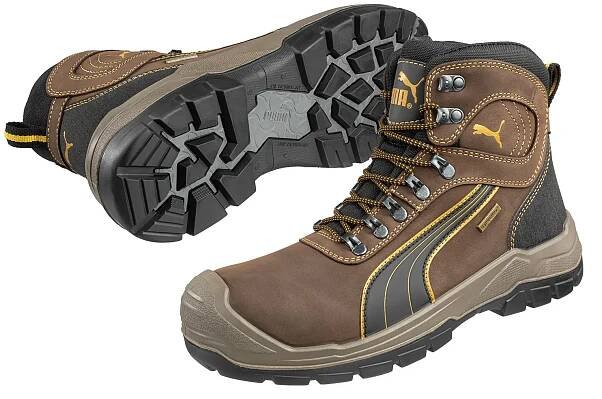 PUMA Pánské kotníkové bezpečnostní boty Sierra Nevada MID S16 - tmavě hnědá