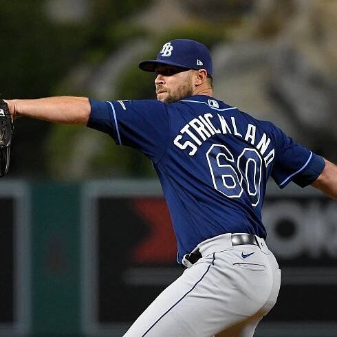 Angels pick up reliever Strickland from Rays Tampa Bay Rays Los Angeles Angels Angels MLB