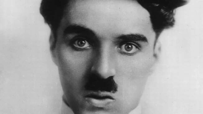 Charlie Chaplin's moustache has been voted the most iconic in movie history