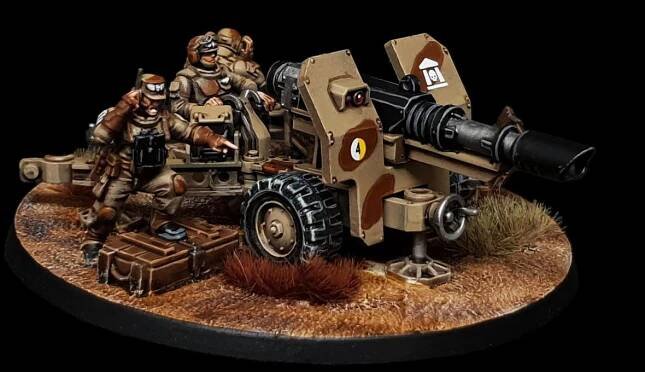 Warhammer 40k Miniature of Astra Militarum Field Ordnance Team