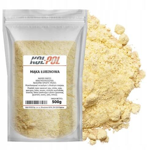 LUBINOVÁ MOUKA 500 g Keto bohatá na bílkoviny a vláknina na chléb, kvalita Kol-Pol