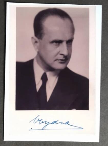 VÁCLAV VYDRA - foto/autogram/reprint - Ostatní sběratelské předměty
