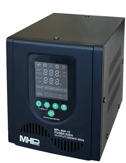 Záložní zdroj MHPower MPL-300-12, UPS, 300W, čistý sinus, 12V, podpora LiFePO4 baterií