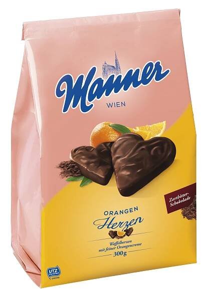 Manner Pomerančová srdce 300g
