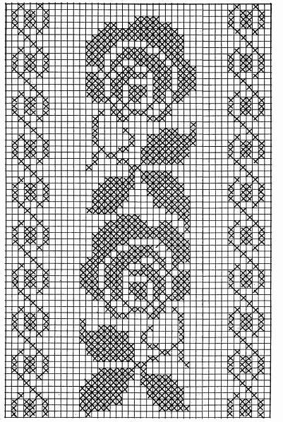 a cross stitch pattern with an ornamental design