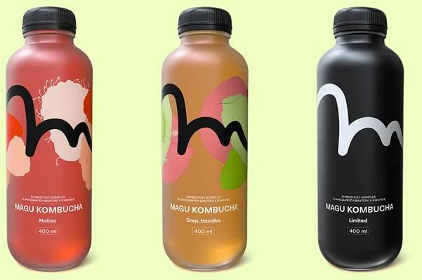 Studio This is Garcy navrhlo logo a láhev raw nápoje MAGU KOMBUCHA - Design portál