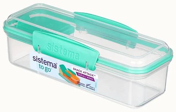 Sistema Svačinový box To Go Snack Attack, 410 ml, zelená | Sistema-krabicky.cz