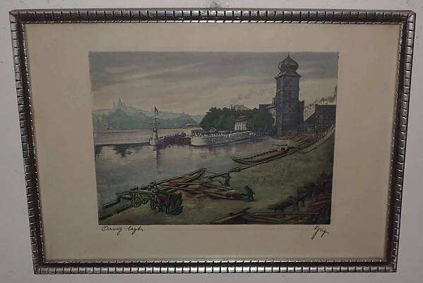 PRAHA NA NÁPLAVCE U MÁNESA - MAYER (MEYER) JOSEF - Umění