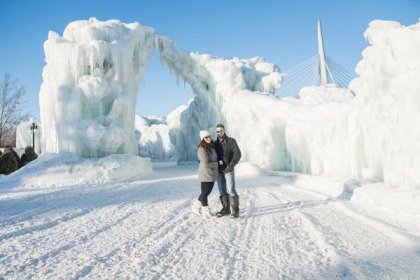 Brennen & Kylie's Winnipeg Winter Engagement Shoot - Chris Jensen Studios
