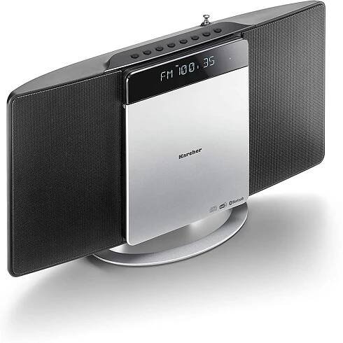 Karcher MC 6580D kompaktní zařízení (s CD přehrávačem, vertikální stereo zařízením, Bluetooth a budíkem, UKW a DAB+ rádiem, p