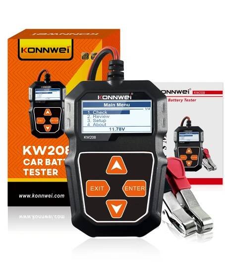 KONNWEI KW208 12V Autobatterielasttester Professioneller Kfz-Generatoranalysator - Wellenformspannungstest für Auto / Boot