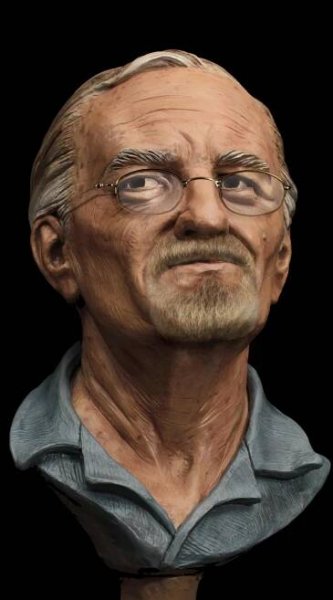 Bust age-progressed to age 77