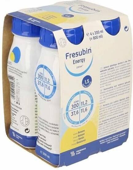 FRESUBIN ENERGY DRINK PŘÍCHUŤ BANÁNOVÁ POR SOL 4X200ML od 141 Kč - Heureka.cz