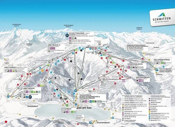 Mapa sjezdovek Schmittenhöhe - Zell am See