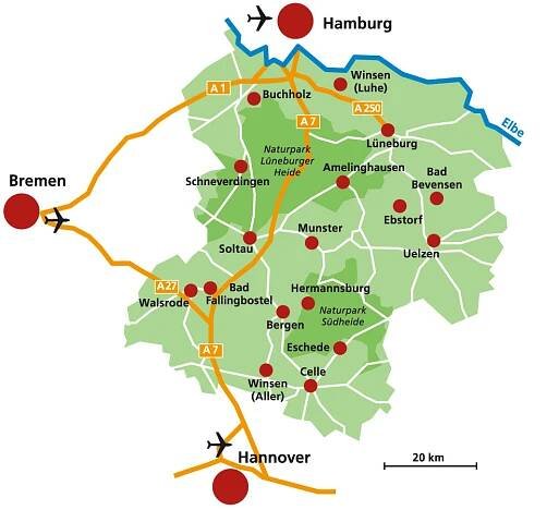 Anreise in die Lüneburger Heide