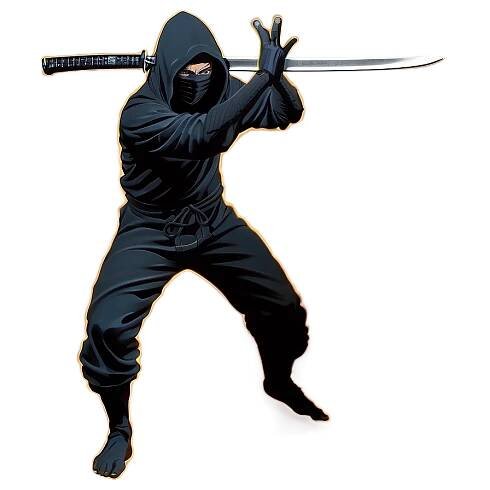 Ninja With Sword Png 06112024 PNG