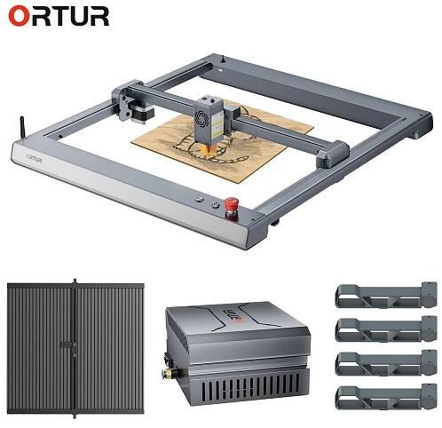 Ortur Laser Master 3 10W Laser Engraver + 448x400mm Laser Cutting Aluminum Working Table + OAP1.0 Laser Air Assist Pump