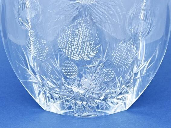 Křišťálová váza broušená ORBIT, dekor bodlák, 240 mm, Crystalite BOHEMIA