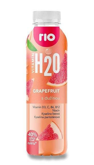 Rio H2O - pramenita voda s ovocnou dužinou - grapefruit, 400 ml