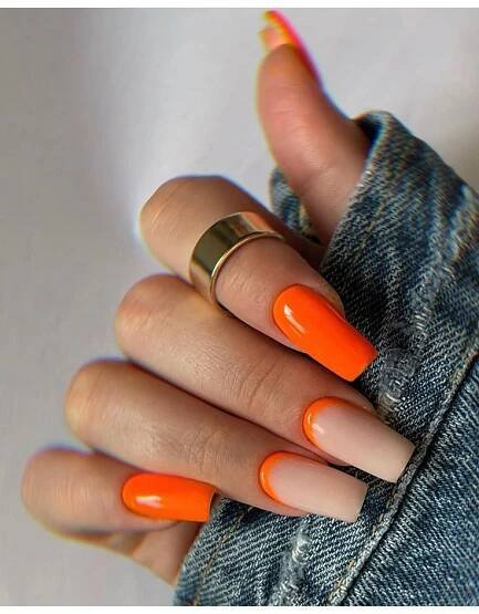 Orange Nail 16 nápadů na zimu 2023 - 2024: Sprcha tepla v chladu
