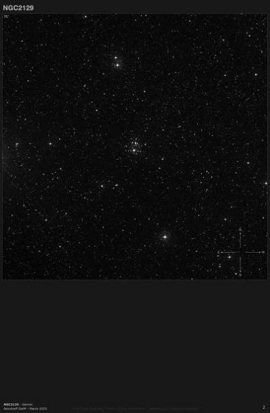 Open cluster NGC2129 in Gemini