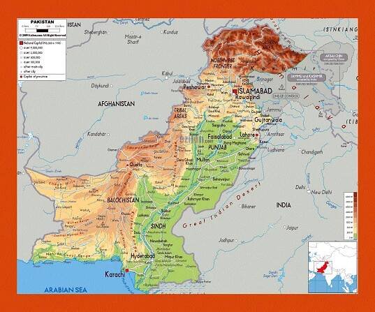 Maps of Pakistan | Collection of maps of Pakistan | Maps of Asia | GIF map | Maps of the World in GIF format | Maps of the