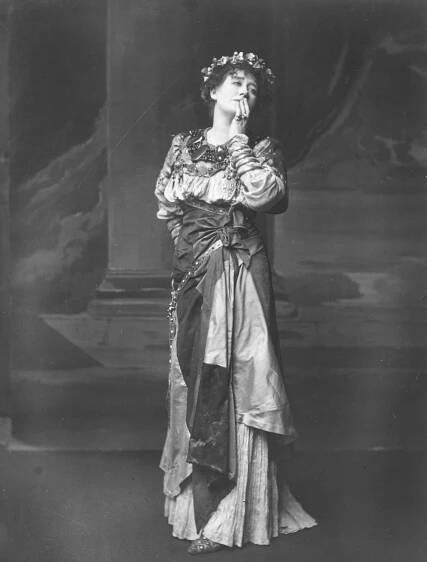 Ellen Terry Poses With A Fishing Boat, 1880.