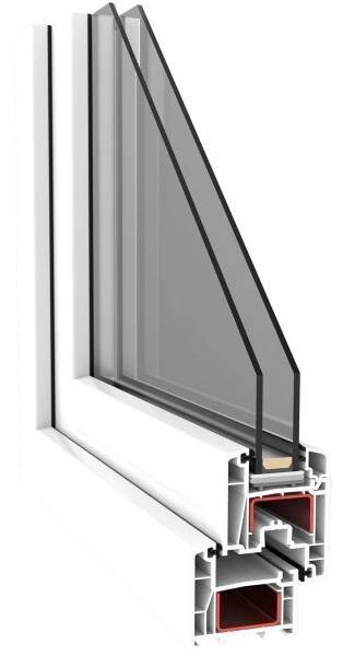 TeraGlass Okno sklepní plastové 4-komorové 2-sklo bílé 500 x 500 x 60 mm