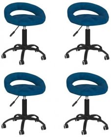 Petromila Otočné jídelní židle 4 ks modré samet