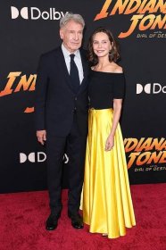 Calista Flockhart & Harrison Ford At 'Indiana Jones Premiere: Photos