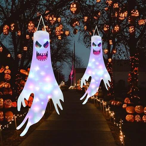 Halloween dekorace duchové 2ks